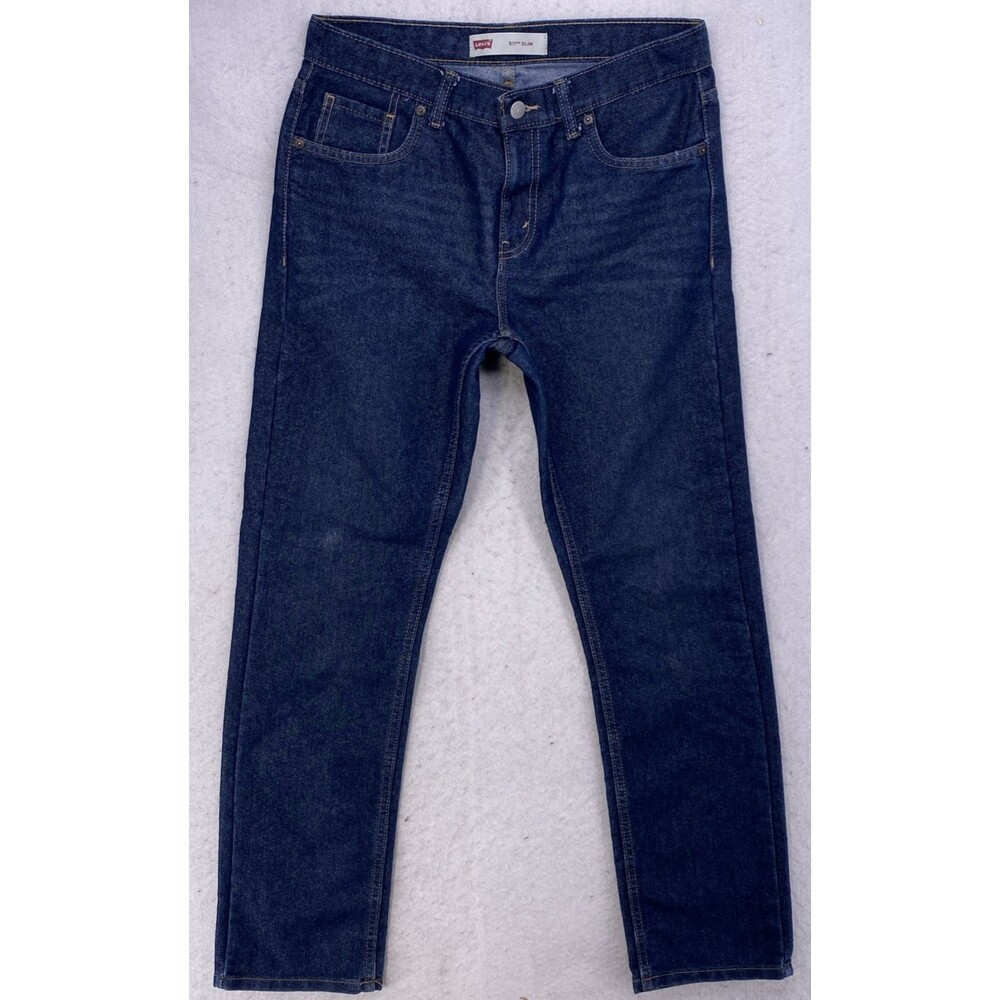 Levi's 511 Slim Jeans Boys 18 Reg W29xL31 Dark Wash Blue Denim Adjustable Waist